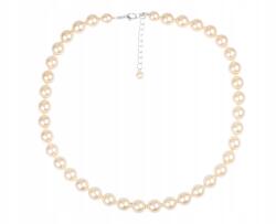  Elegáns női nyaklánc Preciosa gyöngyökkel, ekrü színben, esküvőre, lakodalomra (SRBC-54)