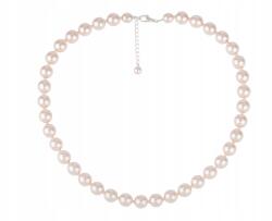  Elegáns női nyaklánc nagy Preciosa gyöngyökkel, púder rózsaszín, 44 cm (SRBC-53A)