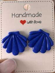  Tengeri kobalt kagyló fülbevaló Polimer agyag Nyári Kézzel készített