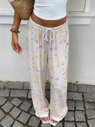 Shein Ekrü Egyenes Nadrág Minta (xs) (610676)