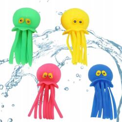  4 Db Polip Óvodás Gumi Fürdő Szenzoros Stresszoldó Úszómedencei Játék (Octopus baby rubber bath)