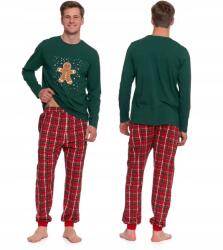 Moraj Férfi Karácsonyi Pizsama Mézeskalács Pamut Hosszú Kockás Nadrág L