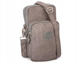 BAG STREET Könnyű, anyagból készült függőleges válltáska, utazótáska, nyakpénztárca, szürke (2248-1)