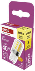 EMOS EMOS ZQ9E22, LED izzó Classic JC / G9 / 4, 2 W (40 W) / 470 lm / meleg fehér (ZQ9E22)