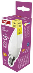 EMOS EMOS ZQ3E01, LED izzó Classic gyertya / E14 / 2, 2 W (25 W) / 250 lm / Meleg fehér (ZQ3E01)