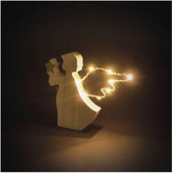 EMOS EMOS DCWW43, LED dekoráció, fa -angyal, 13 cm, 2x AAA, beltéri, meleg fehér, időzítő (DCWW43)