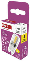 EMOS EMOS ZQ9D13, LED izzó Classic JC / G9 / 2, 5 W (32 W) / 350 lm / Természetes fehér (ZQ9D13)