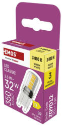 EMOS EMOS ZQ9D12, LED izzó Classic JC / G9 / 2, 5 W (32 W) / 350 lm / meleg fehér (ZQ9D12)