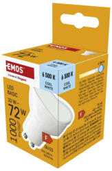 EMOS EMOS ZL8F54, LED izzó Basic MR16 fehér/ GU10 / 10 W (72 W) / 1000 lm / Hideg fehér (ZL8F54)