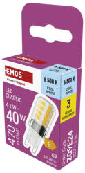 EMOS EMOS ZQ9E24, LED izzó Classic JC / G9 / 4, 2 W (40 W) / 470 lm / Hideg fehér (ZQ9E24)