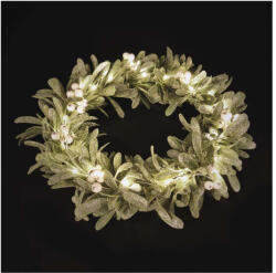 EMOS EMOS DCTW28, LED dekoráció - fagyöngy koszorú, 3x AA, meleg fehér, időzítő (DCTW28)