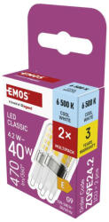 EMOS EMOS ZQ9E24-2, LED izzó Classic JC / G9 / 4, 2 W (40 W) / 470 lm / Hideg fehér / 2 pcs (ZQ9E24-2)