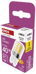 EMOS EMOS ZQ9E23, LED izzó Classic JC / G9 / 4, 2 W (40 W) / 470 lm / Természetes fehér (ZQ9E23)