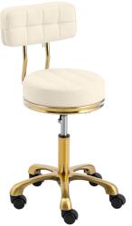 Physa Gurulós szék háttámlával - 48 - 61 cm - 150 kg - bézs/arany színű (PHYSA GELA BEIGE)
