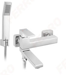 FERRO zicco kádcsaptelep beforgatható kifolyócsővel zuhanyszettel króm (BZI11R) (BZI11R)