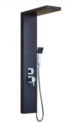  Modern falra szerelhető hidromasszázs zuhanyrendszer - fekete