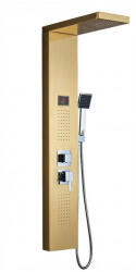  Modern falra szerelhető hidromasszázs zuhanyrendszer - vízhőmérséklet-kijelzővel - arany