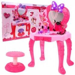 DWM Pink Dressing Table for Girls 3+ Interactive Dryer + Lights + Styling Accessories