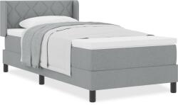 vidaXL Boxspring ágy matraccal matracmal Világosszürke 100 x 200 cm (3341153) (3341153)