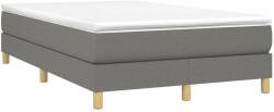 vidaXL sötétszürke szövet rugós ágy matraccal 120 x 190 cm (3269665) (3269665)