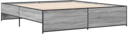 vidaXL szürke sonoma szerelt fa és fém ágykeret 180 x 200 cm (3279875) (3279875)