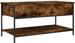 vidaXL füstös tölgy szerelt fa és fém dohányzóasztal 100 x 50 x 50 cm (845348) (845348)