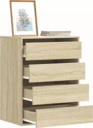 vidaXL sonoma tölgy színű szerelt fa fiókos sarokszekrény 60x41x76 cm (852872) (852872)