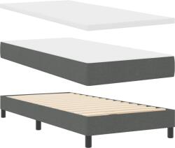 vidaXL Boxspring ágy matraccal Sötétszürke 100 x 200 cm szövet (3339948) (3339948)