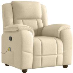 vidaXL krémszínű szövet dönthető masszázsfotel (4015718) (4015718)