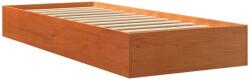 vidaXL viaszbarna tömör fenyőfa ágykeret 90 x 190 cm (844823) (844823)