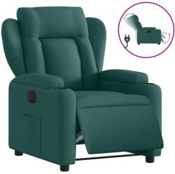 vidaXL sötétzöld szövet elektromos dönthető fotel (3204464) (3204464)