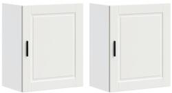 vidaXL konyhai fali szekrények 2 db "Porto" Fehér szerelt fa (854038) (854038)