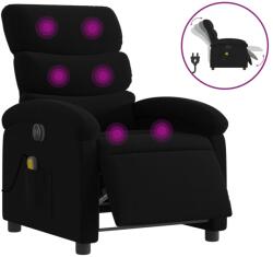 vidaXL fekete szövet elektromos dönthető masszázsfotel (3203968) (3203968)