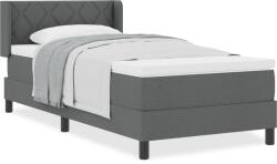 vidaXL Boxspring ágy matraccal matracmal Sötétszürke 90 x 190 cm (3341140) (3341140)