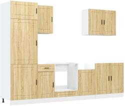 vidaXL 7 részes konyhaszekrény szett Kalmar sonoma tölgy műszaki fa (3314784) (3314784)