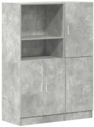 vidaXL 2 részes betonszürke szerelt fa konyhaszekrény garnitúra (3324145) (3324145)