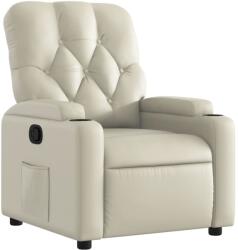vidaXL krémszínű műbőr dönthető fotel (372504) (372504)