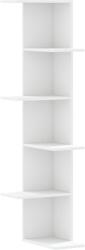 vidaXL fehér szerelt fa fali sarokpolc 36, 5 x 36, 5 x 140 cm (852627) (852627)