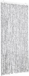 vidaXL világosszürke és sötétszürke zsenília rovarfüggöny 56 x 200 cm (377395) (377395)