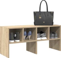 vidaXL cipőtartó állvány egymásra rakható sonoma tölgy 89, 5x30x40 cm (858843) (858843)