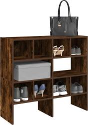 vidaXL cipőtartó 2 db egymásba rakható füstölt tölgyfa 89, 5x30x40 cm (858848) (858848)