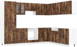 vidaXL 14 részes konyhaszekrény szett Kalmar füstölt tölgy műszaki fa (3314976) (3314976)