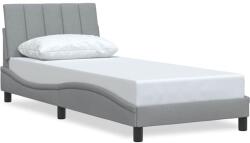 vidaXL világosszürke szövet ágykeret matrac nélkül 90x200 cm (3310363) (3310363)