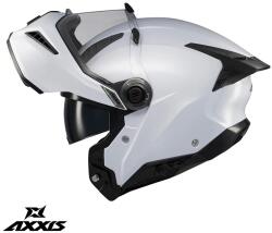 AXXIS Casca Axxis GhostFighter SV - Flip-up, alb lucios, Ochelari soare incluși, ECE 22.06 (4365000001)