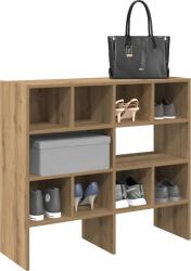 vidaXL cipőtartók 2 db egymásra rakható kézműves tölgy 89, 5x30x40 cm (858856) (858856)