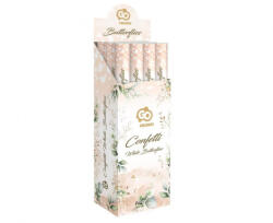 GoDan Tun Confetti Cannon Butterflies 60cm model Fluturi Albi din Hartie GD1946 Confetti petrecere (GD1946)