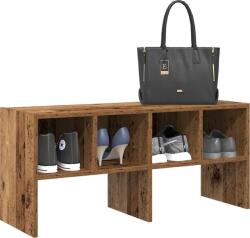 vidaXL Cipőtartó egymásra rakható régi fa 89, 5x30x40 cm (858853) (858853)