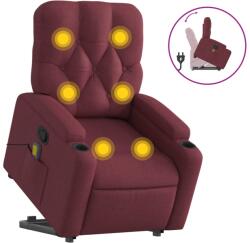 vidaXL bordó szövet dönthető masszázs- és állófotel (3204725) (3204725)