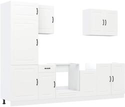 vidaXL 7 darabos konyhaszekrény szett "Kalmar" Fehér színű műfa (3314761) (3314761)