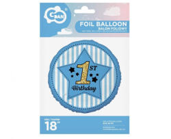 GoDan Balon Folie Baby Boy, Model 1st Birthday 36 cm GD1961 Baloane folie (GD1961)